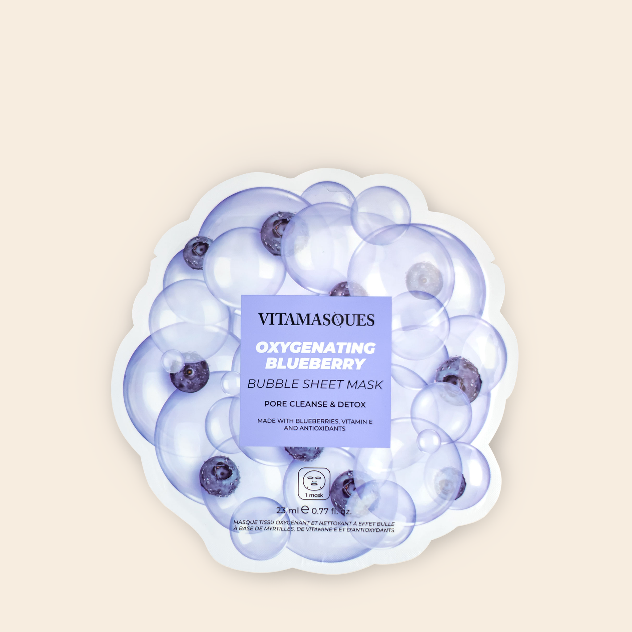 l-glutathione oxidized disodium salt Oxygenating Blueberry Bubble Sheet Mask – Vitamasques