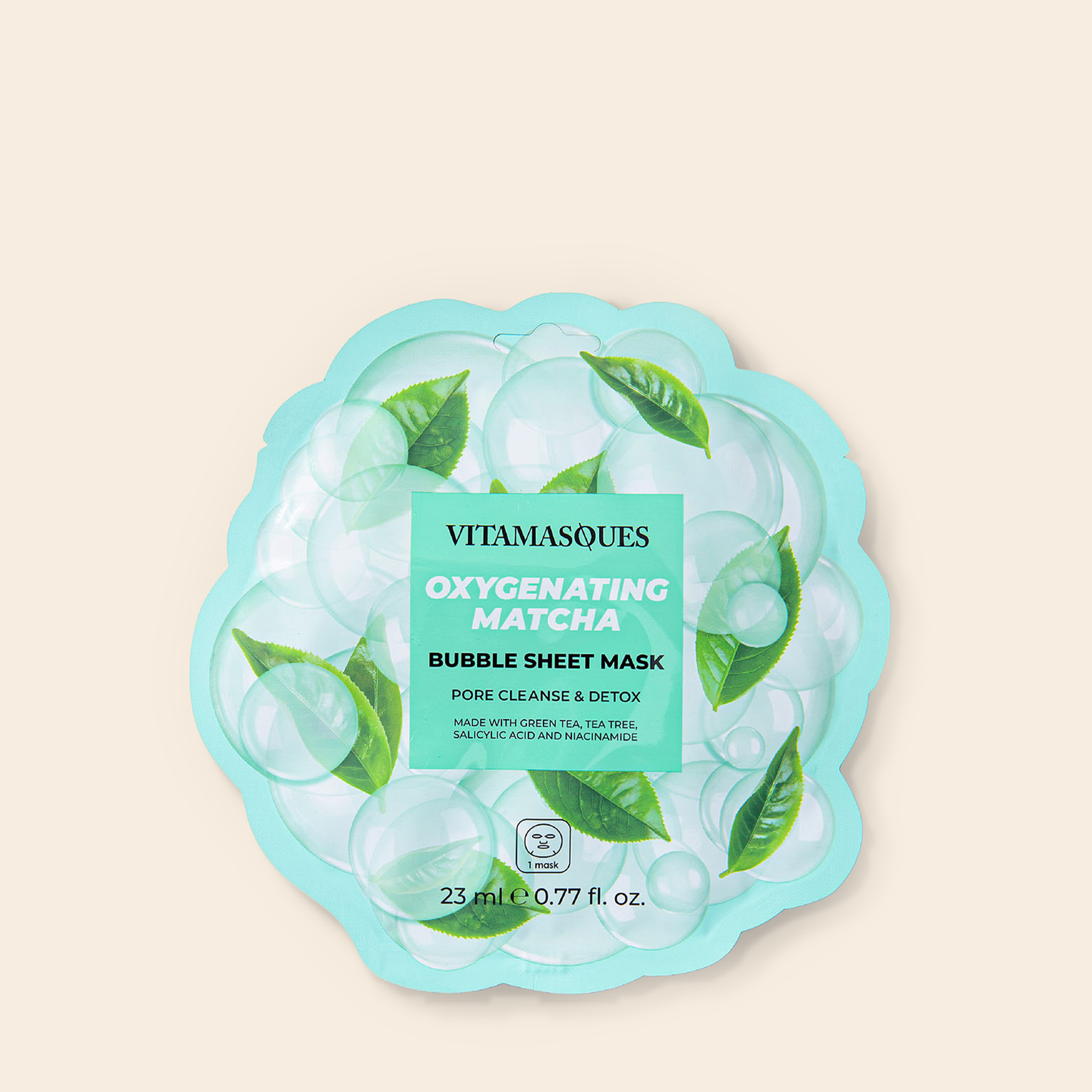 Oxygenating Matcha Bubble Face Mask – Vitamasques