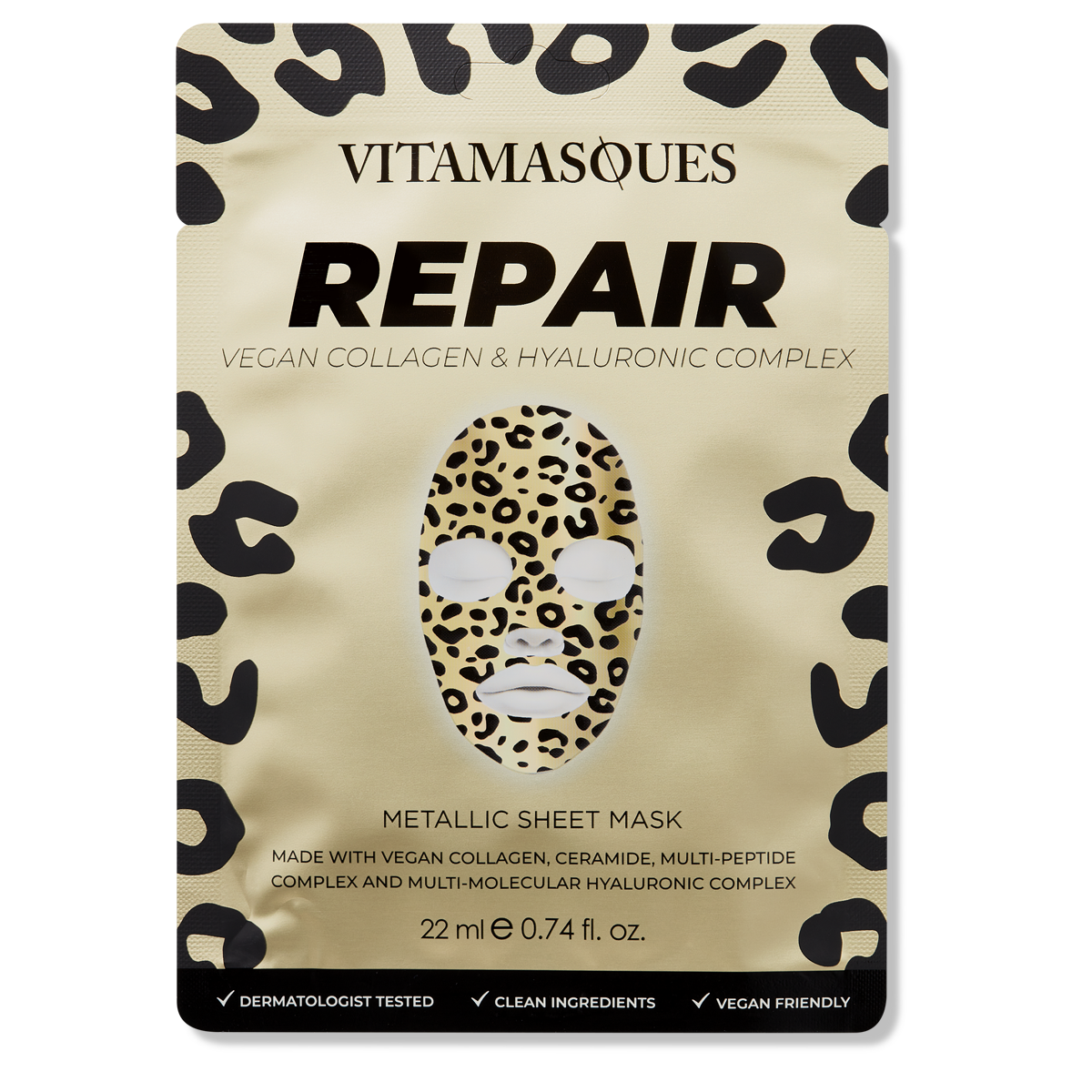 Repair Vegan Collagen & Gold Metallic Face Sheet Mask