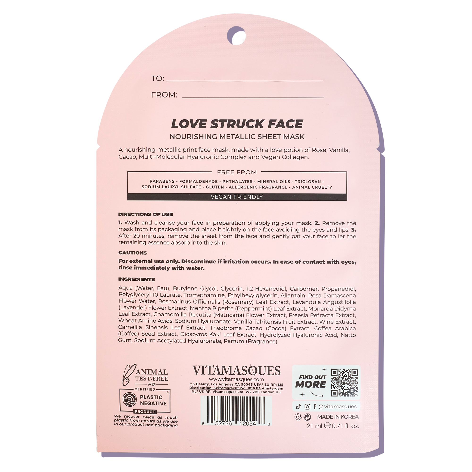 Love Struck Metallic Sheet Mask