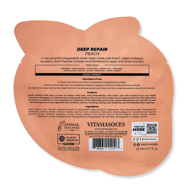 Deep Repair Peach Face Sheet Mask