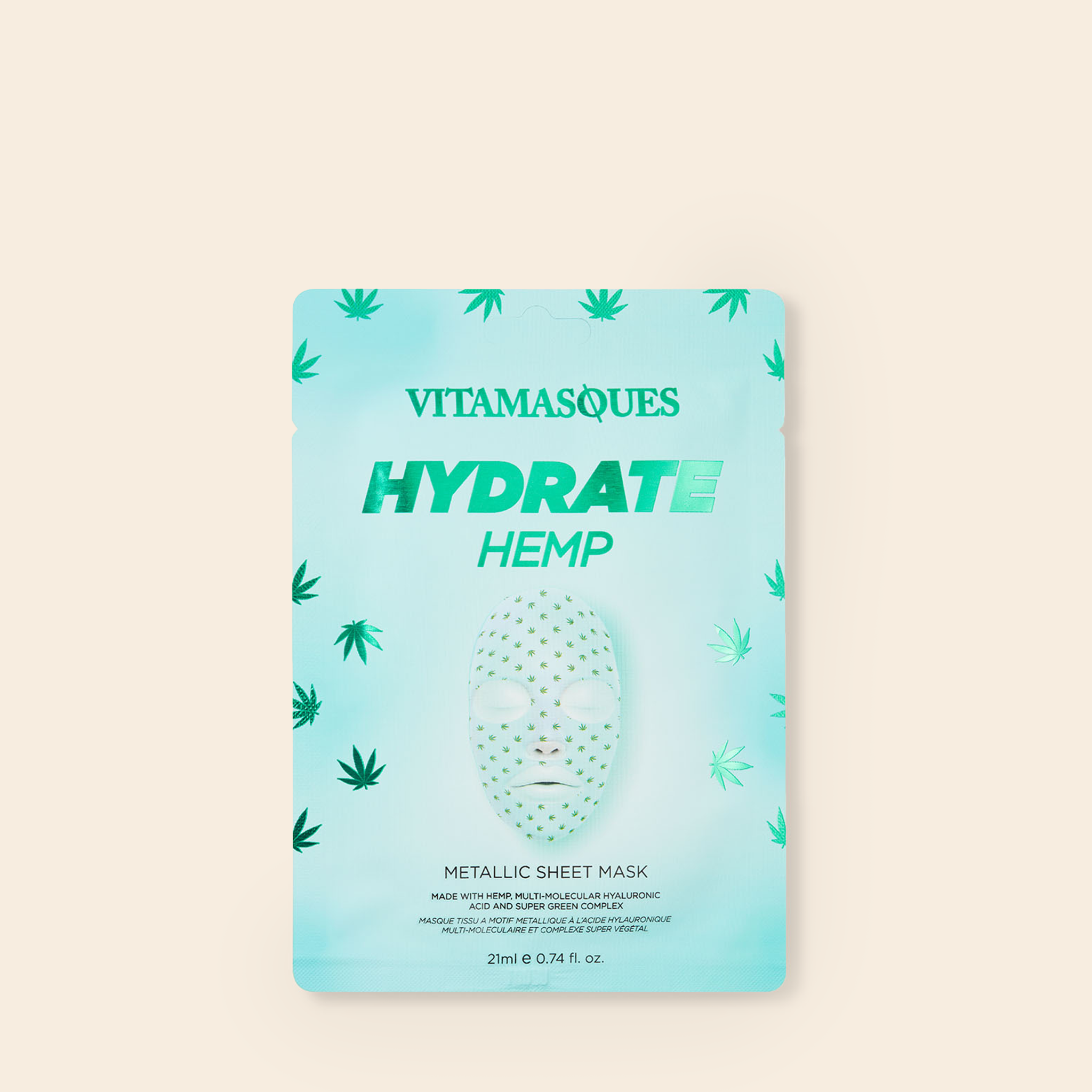 Hydrate Hemp Metallic Face Sheet Mask