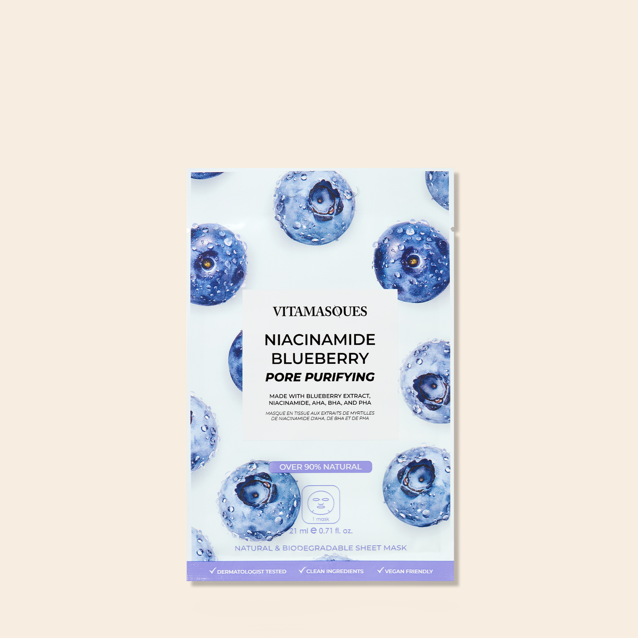 Niacinamide Blueberry Face Sheet Mask