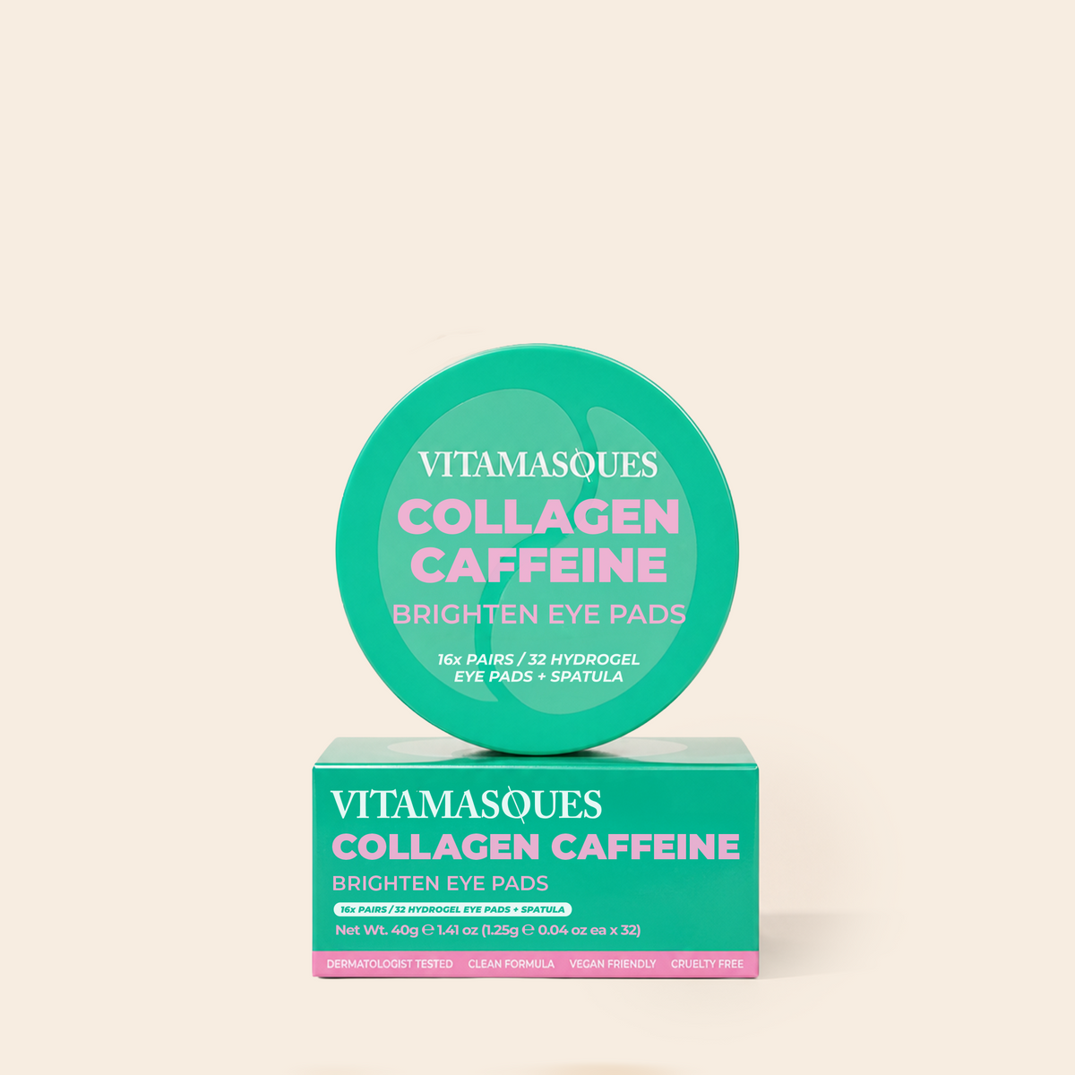 Caffeine Collagen Eye Pads Jar by Vitamasques