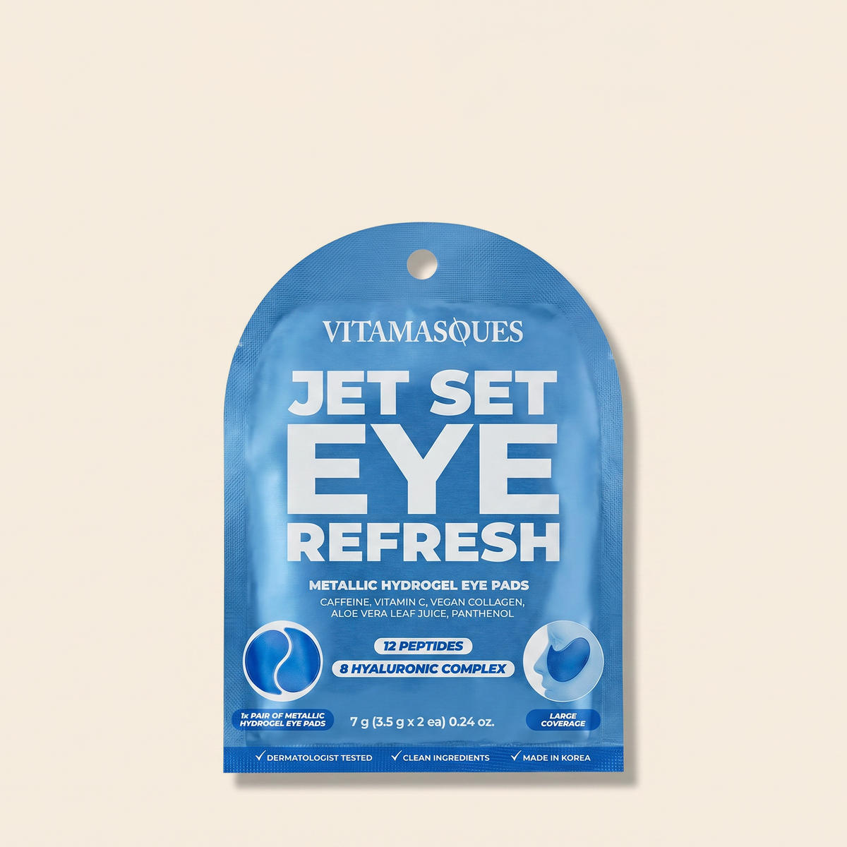 Jet Set Refresh Metallic Gel Eye Pads by Vitamasques