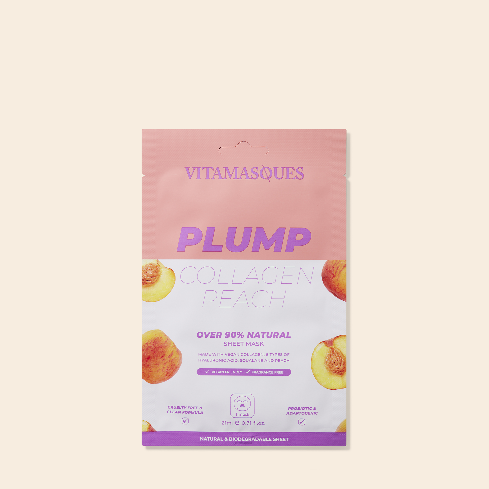 Plump Collagen Peach Face Sheet Mask