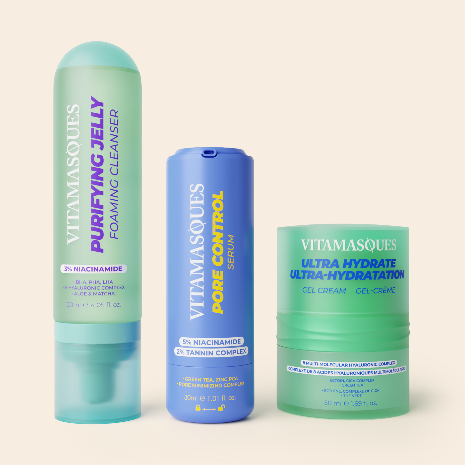 Pore Care Skincare Set for Oily & Combination Skin | Vitamasques