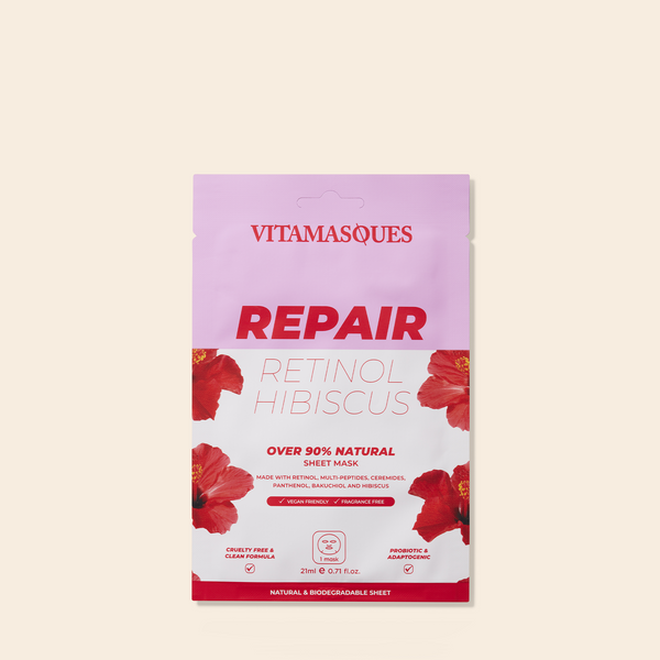 Retinol & Hibiscus Face Sheet Mask | Vitamasques