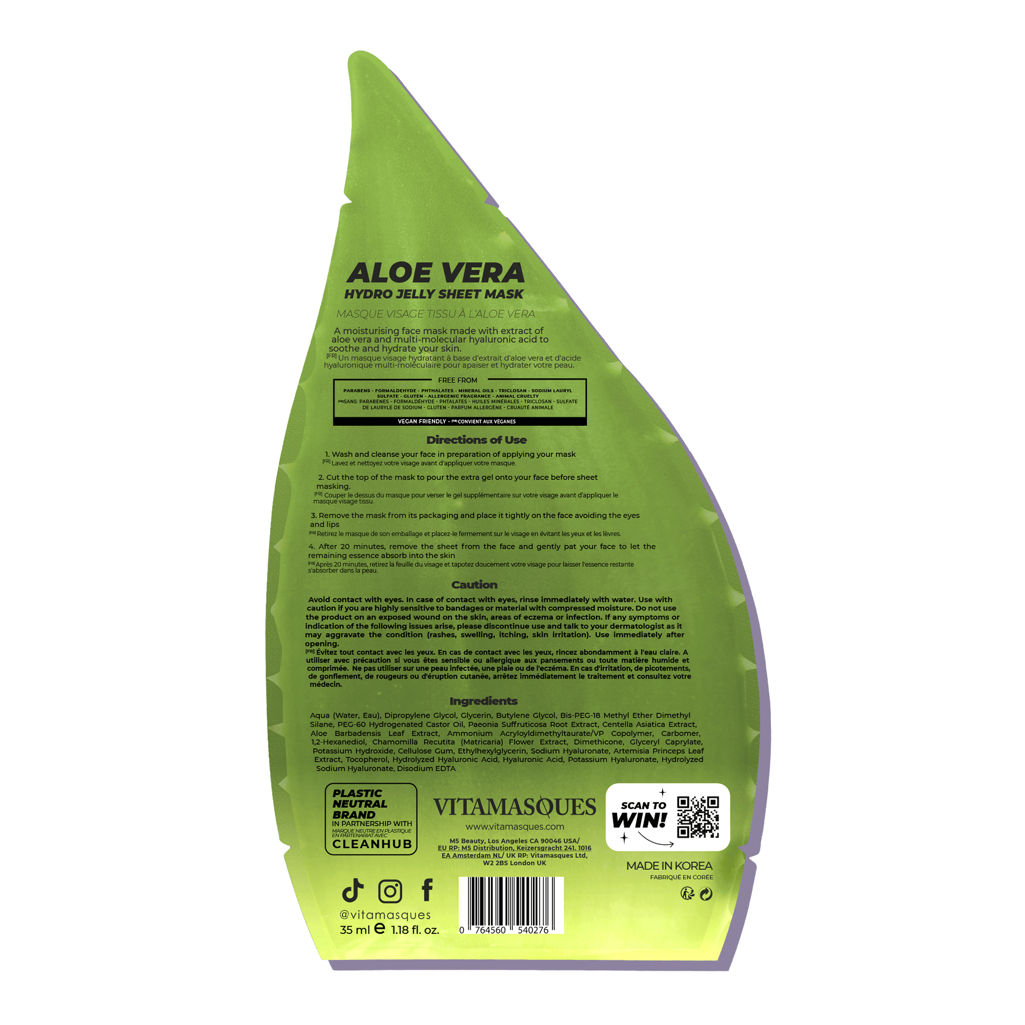 Aloe Vera Hydro Jelly Sheet Mask - Vitamasques