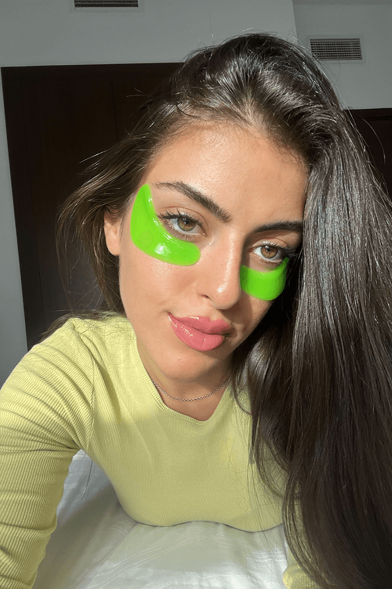Bright Eye Green Caffeine Hydrogel Eye Pads - Vitamasques