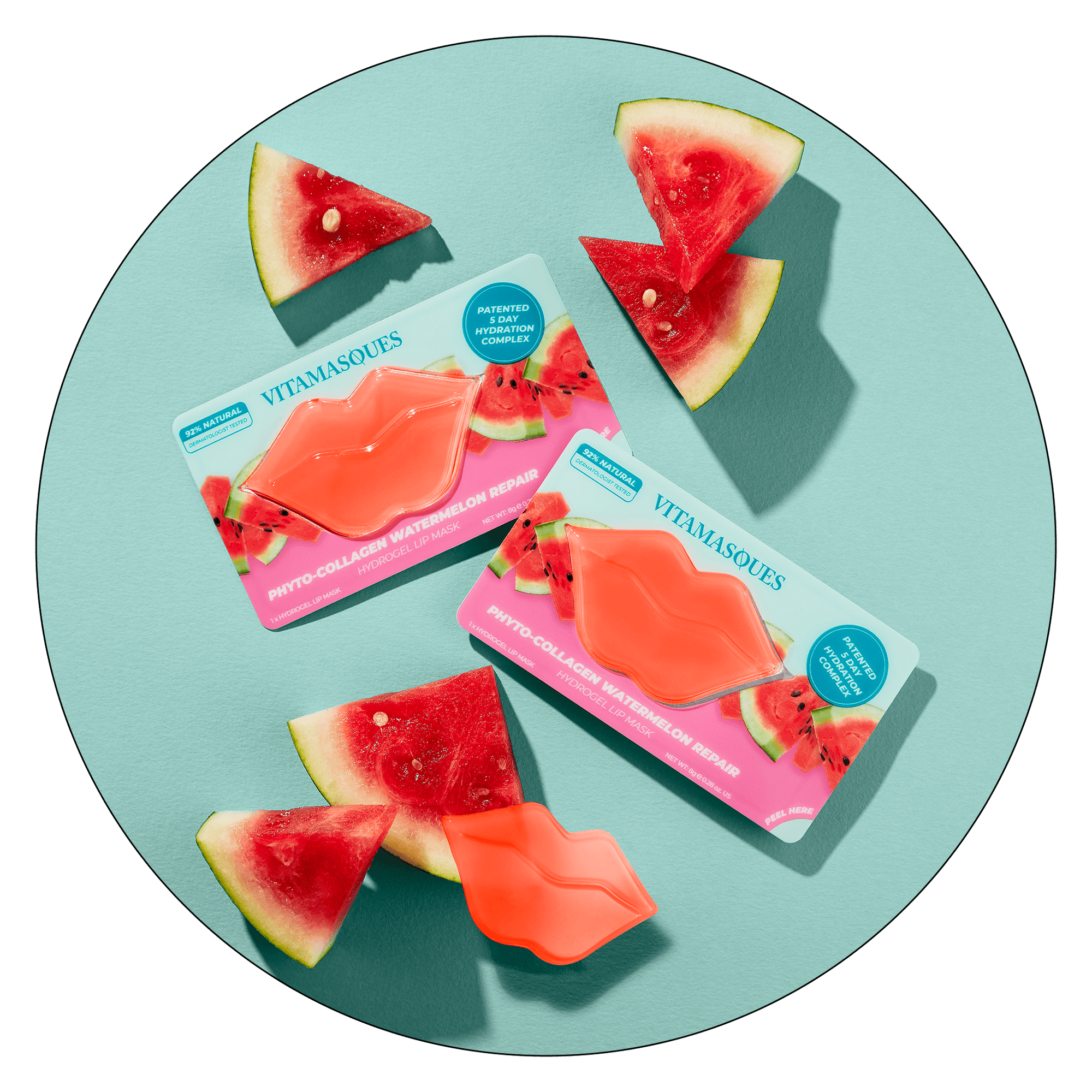 Collagen Watermelon Hydrogel Lip Mask - Vitamasques