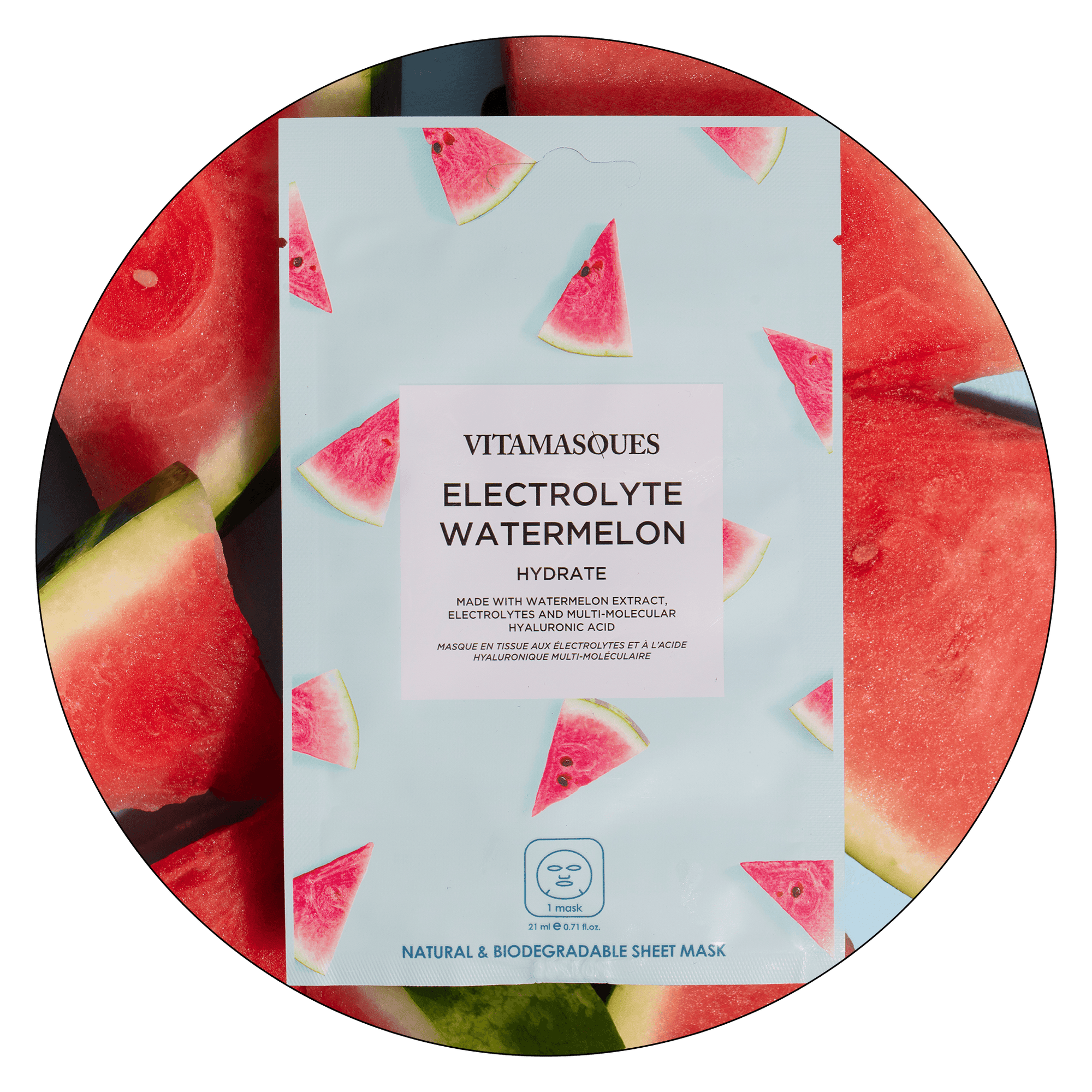 Electrolyte Watermelon Face Sheet Mask - Vitamasques