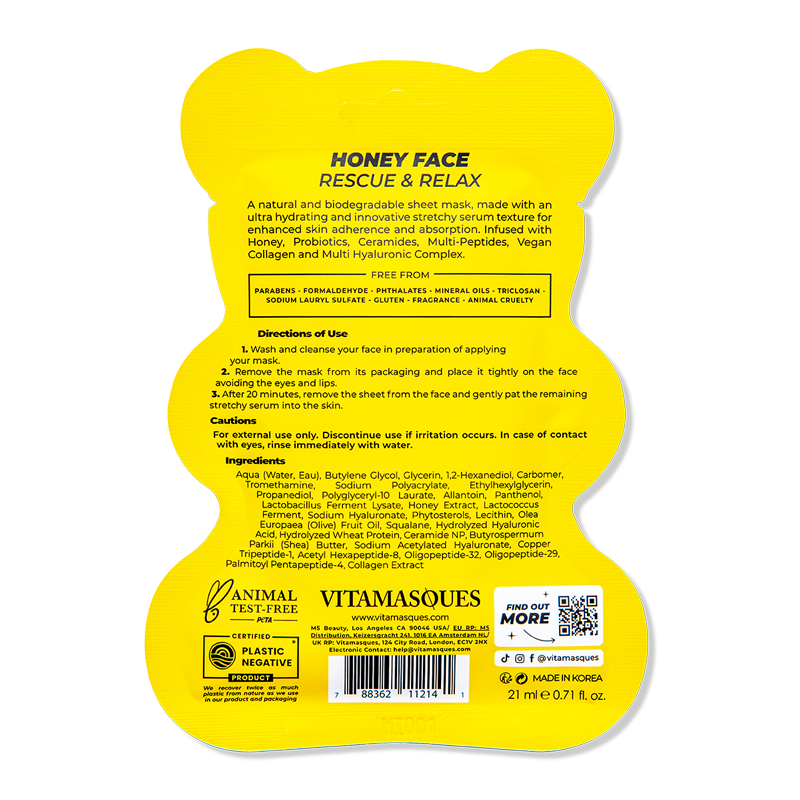 Honey Face Rescue & Relax Sheet Mask