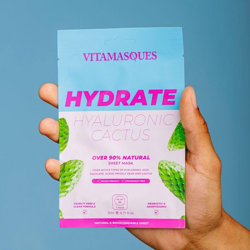 Hydrate Hyaluronic Cactus Face Sheet Mask - Vitamasques