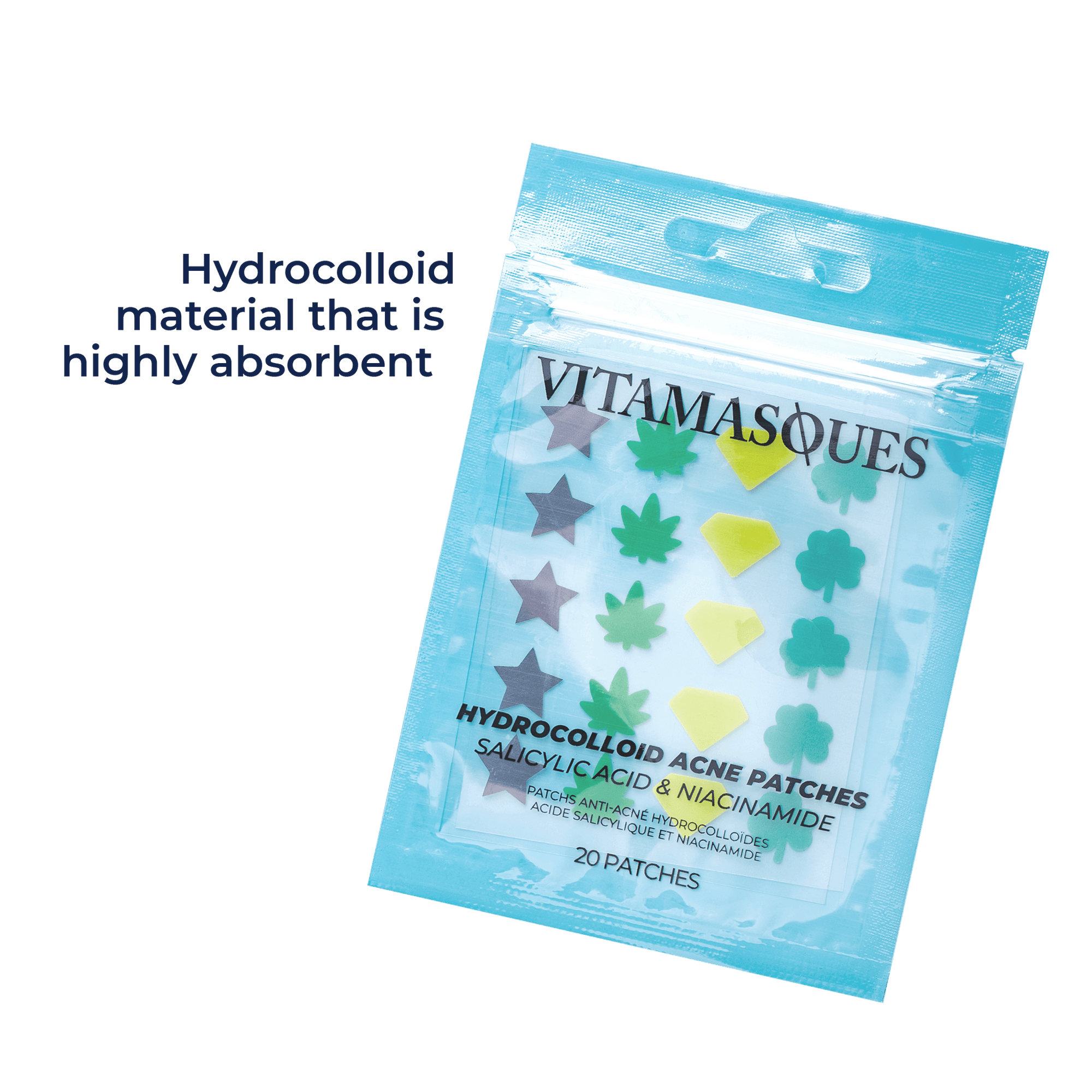 Hydrocolloid Acne Patches Salicylic & Niacinamide - Vitamasques