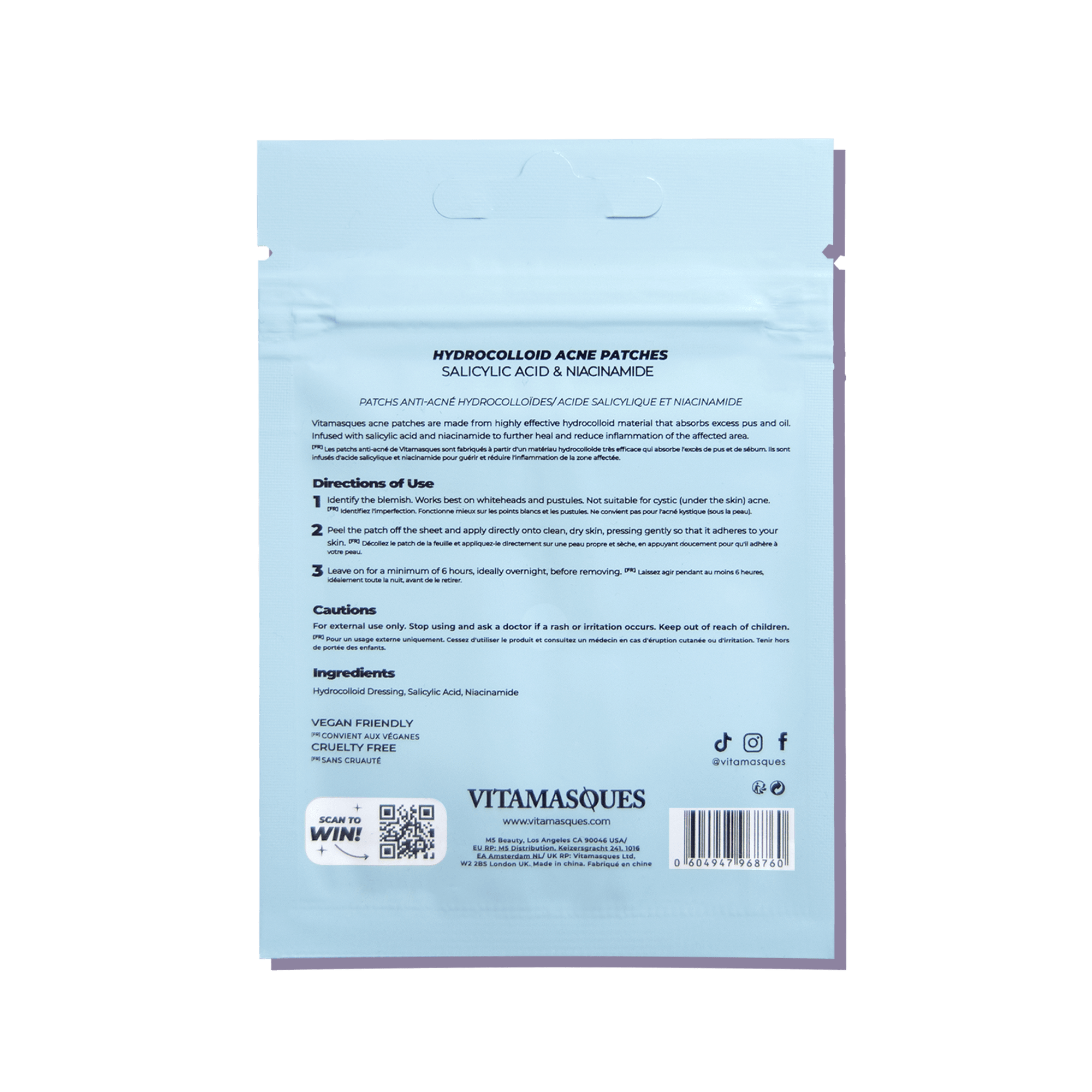 Hydrocolloid Acne Patches Salicylic & Niacinamide - Vitamasques