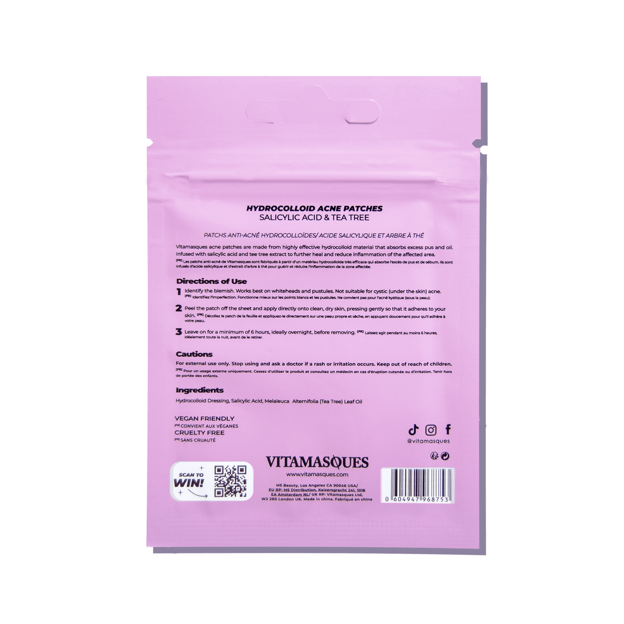 Hydrocolloid Acne Patches Salicylic & Tea Tree - Vitamasques