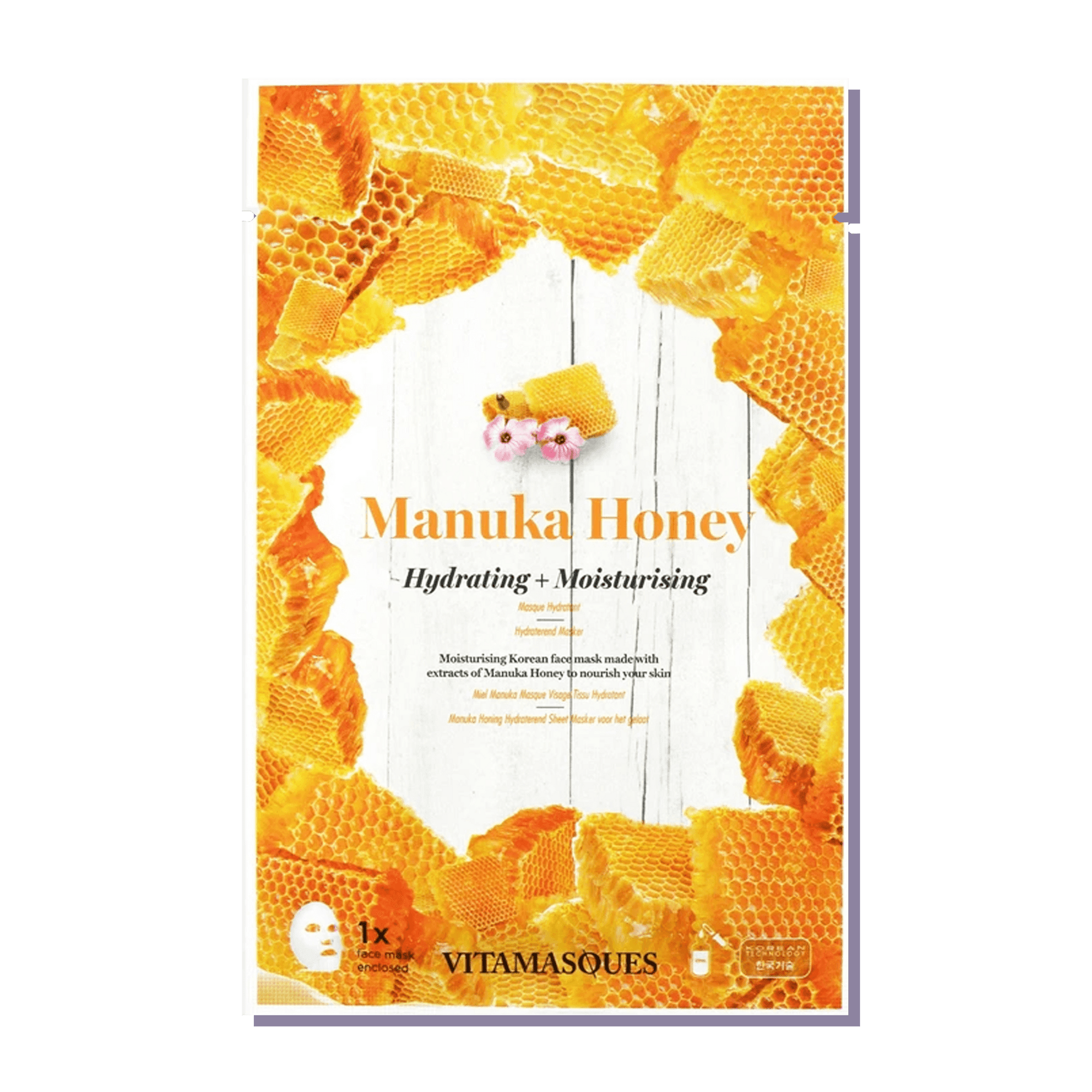 Manuka Honey Face Sheet Mask - Vitamasques