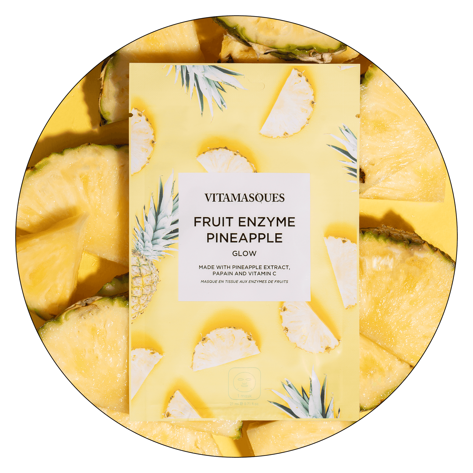 Pineapple Face Sheet Mask - Vitamasques