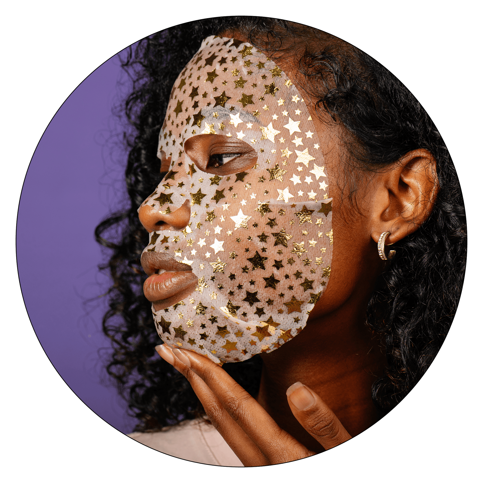 Power Glow Diamond Infused Metallic Face Sheet Mask - Vitamasques