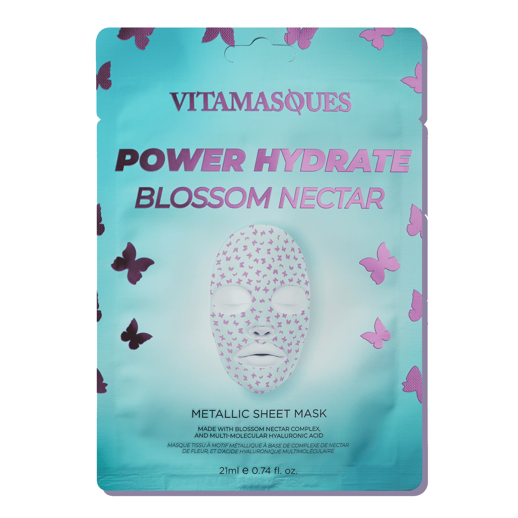 Power Hydrate Blossom Nectar Metallic Face Sheet Mask - Vitamasques