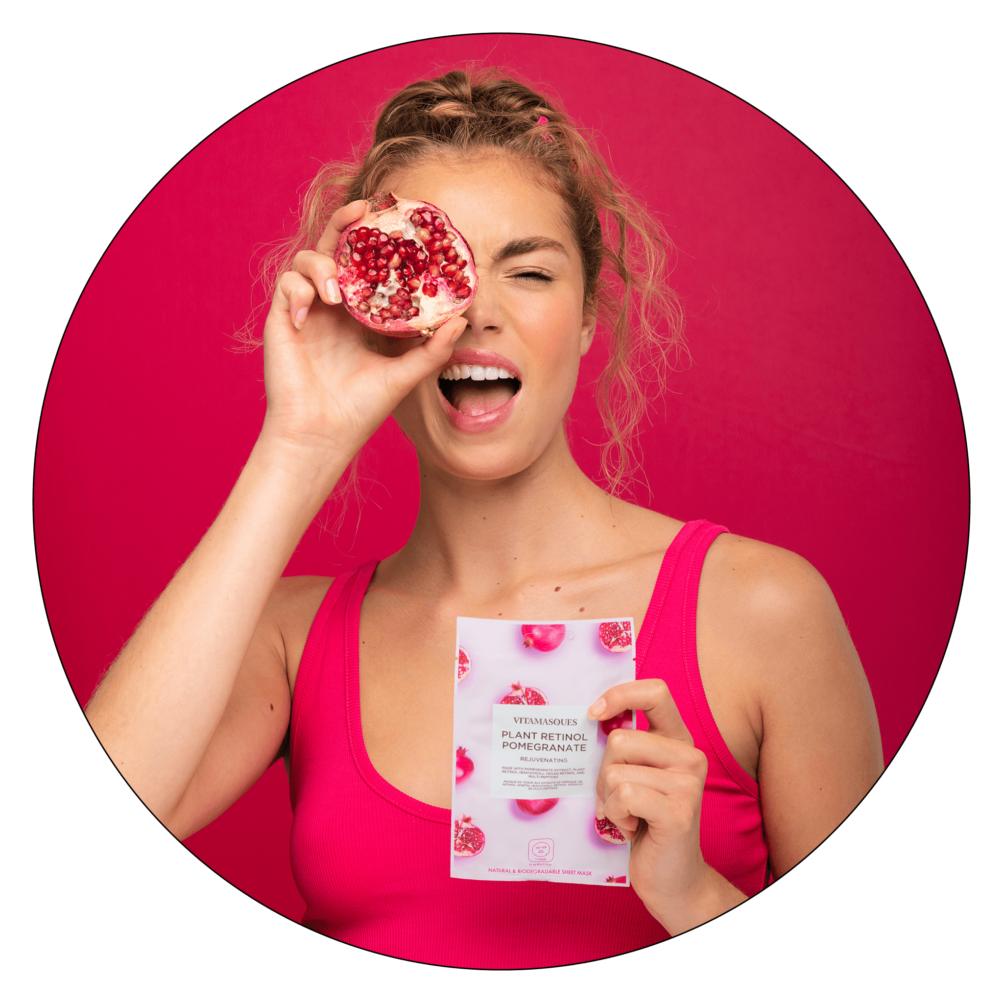 Retinol Pomegranate Face Sheet Mask –
