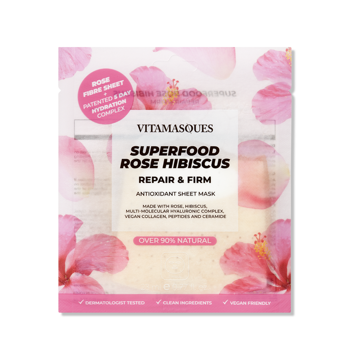 Superfood Rose Hibiscus Repair & Firm Antioxidant Face Sheet Mask